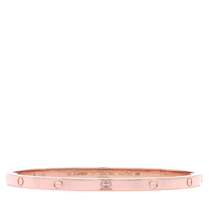 Cartier 18K Pink Gold Small LOVE Bracelet 17 1 of 8