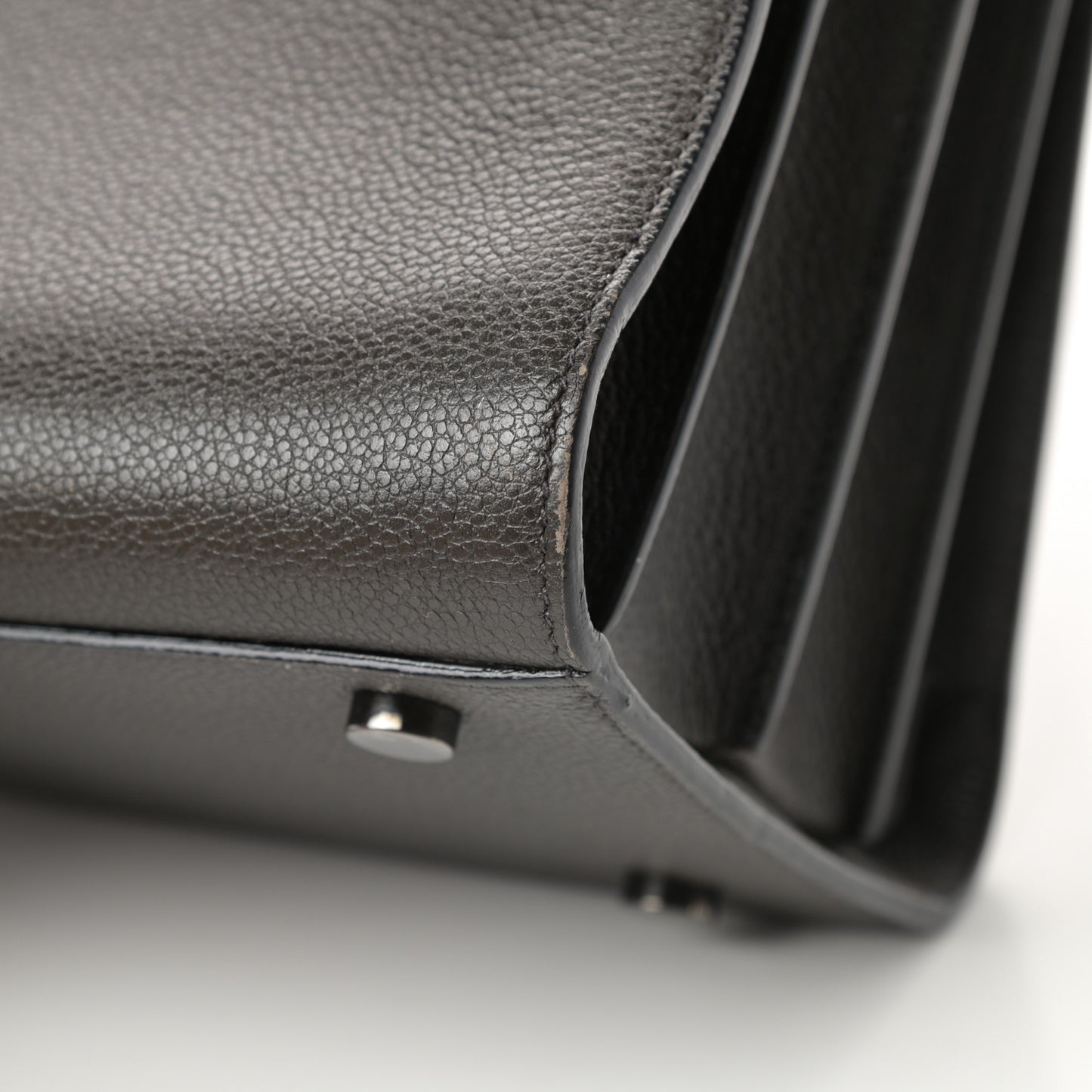 Grained Calfskin Small Sac De Jour Coal