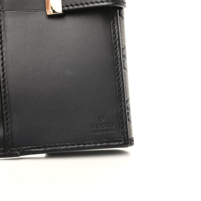 Gucci Crystal Monogram Icon Bar Continental Flap Wallet Dark Blue 7 of 9