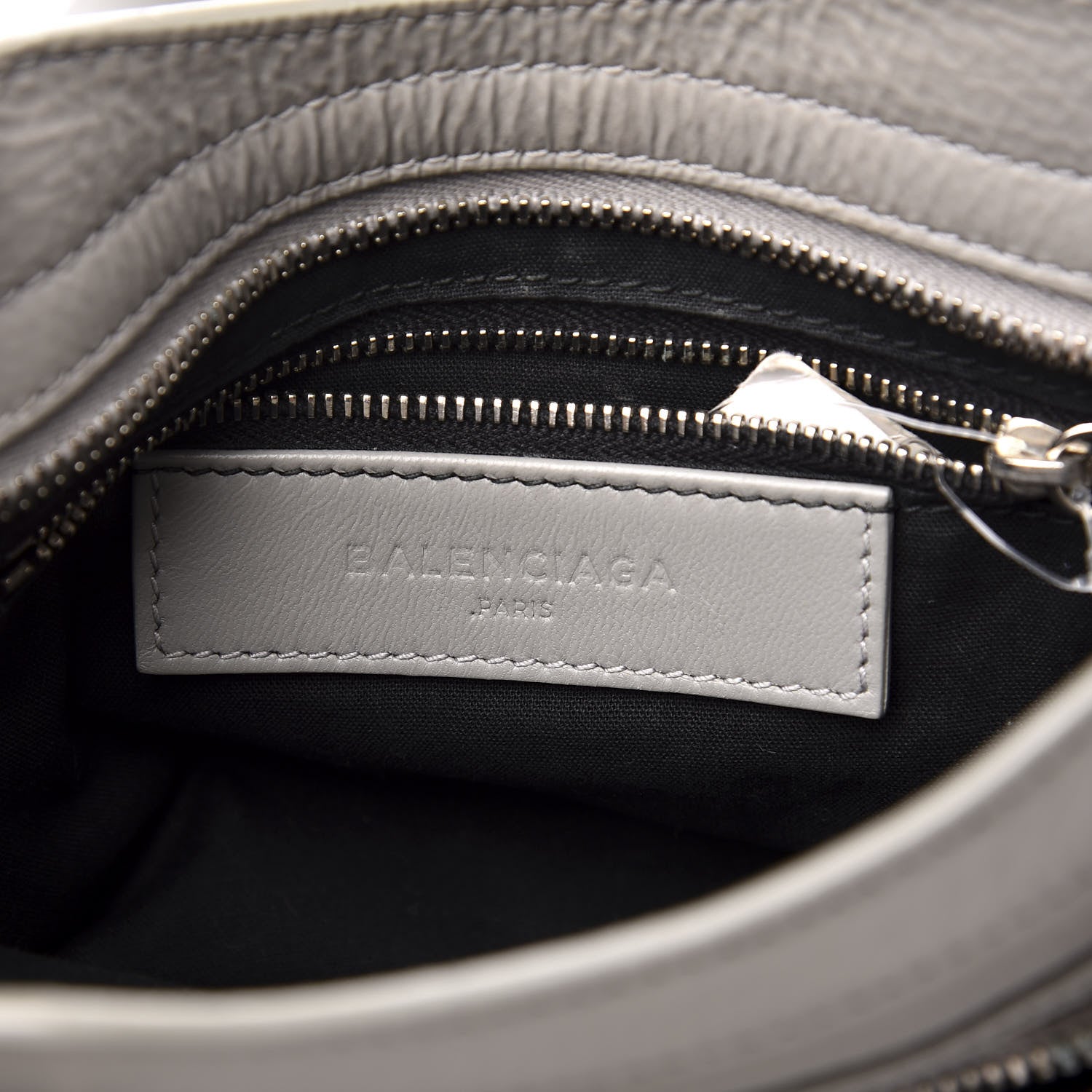 Balenciaga Matte Goatskin Rubber Covered Classic Hardware Mini City Gris Glace 11 of 14