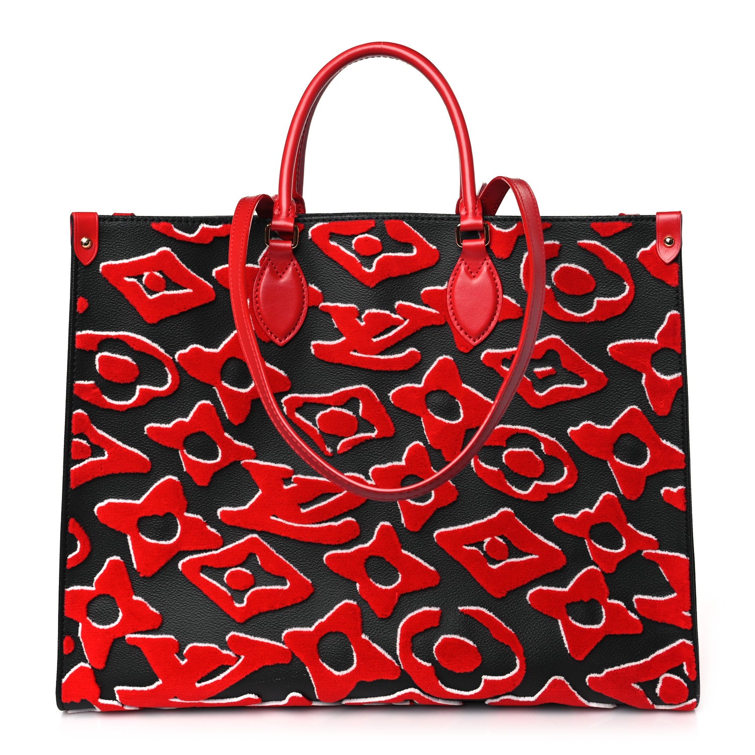 Louis Vuitton X UF Tufted Monogram Onthego GM Black Red 1 of 8