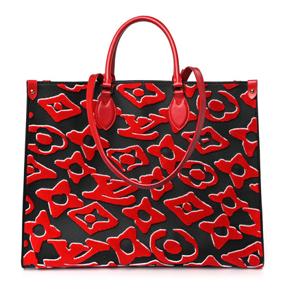 Louis Vuitton X UF Tufted Monogram Onthego GM Black Red 1 of 8