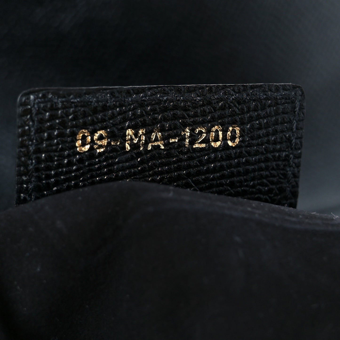 Grained Calfskin Saddle Bag Black