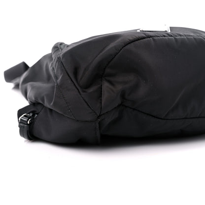 Prada Re-Nylon Vitello Metal Triangle Logo Sling Backpack Black 7 of 9