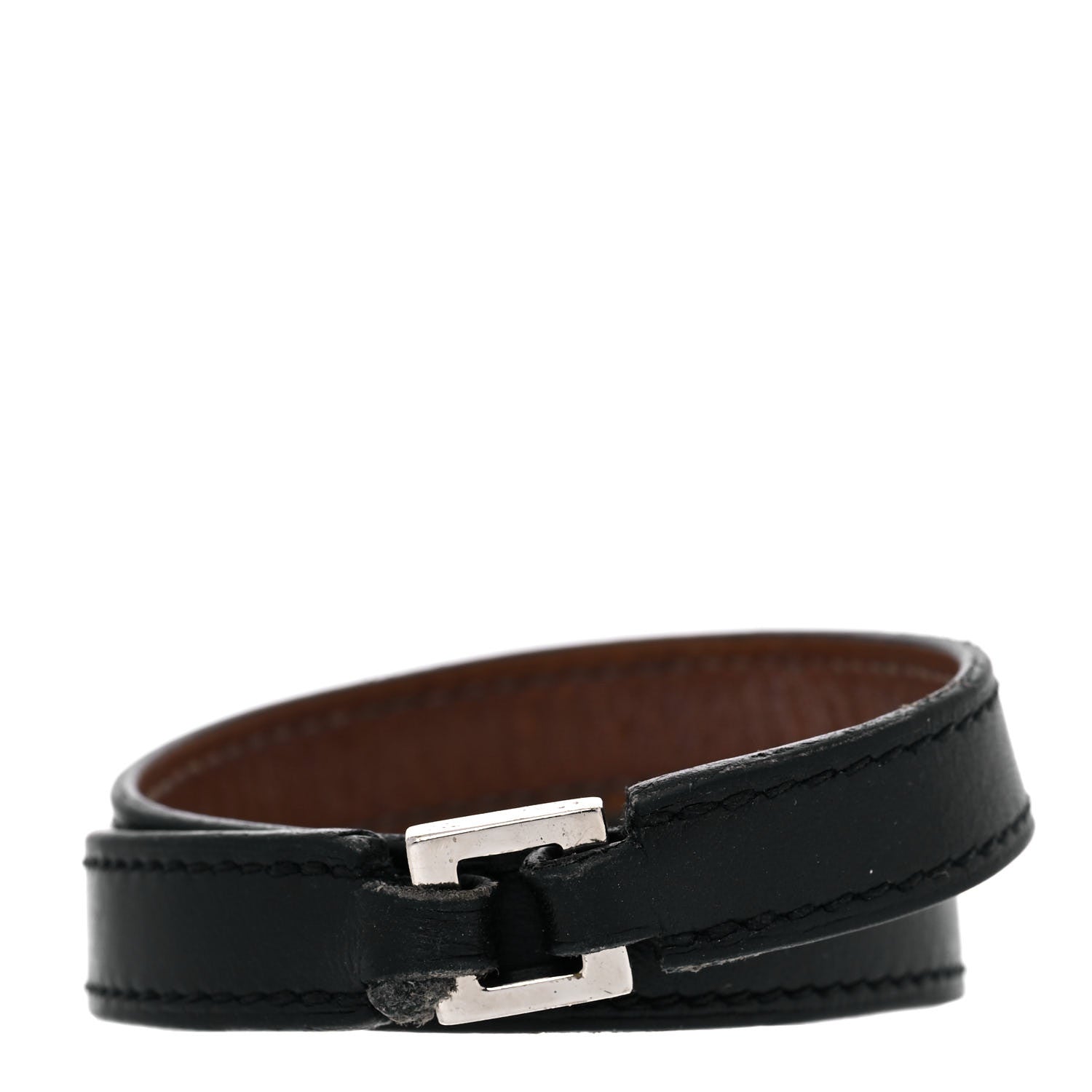 Hermes Swift Rivale Double Tour Bracelet Black 3 of 11