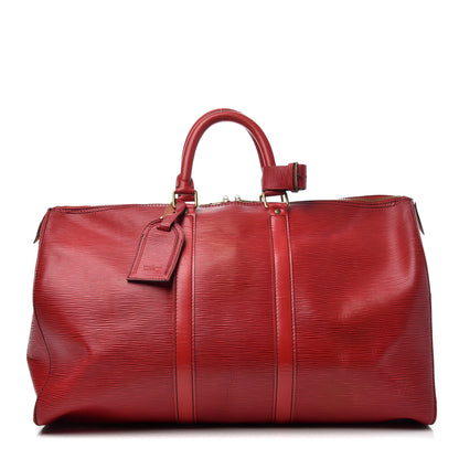 Louis Vuitton Epi Keepall 45 Castillan Red 1 of 7
