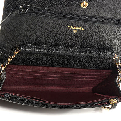Chanel Caviar Quilted Wallet On Chain WOC Black 5 of 8