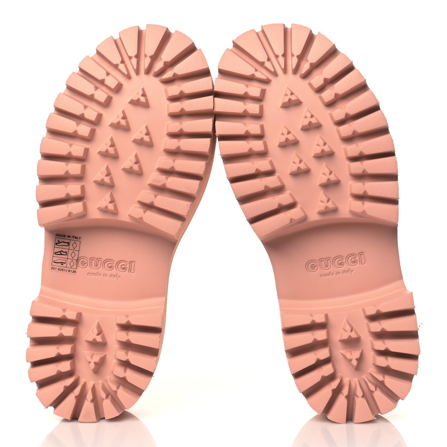 Gucci Rubber GG Monogram Perforated Elea Platform 55mm Lug Sole Sandals 37 Peachy Chic 6 of 9