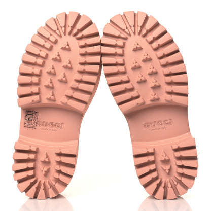 Gucci Rubber GG Monogram Perforated Elea Platform 55mm Lug Sole Sandals 37 Peachy Chic 6 of 9