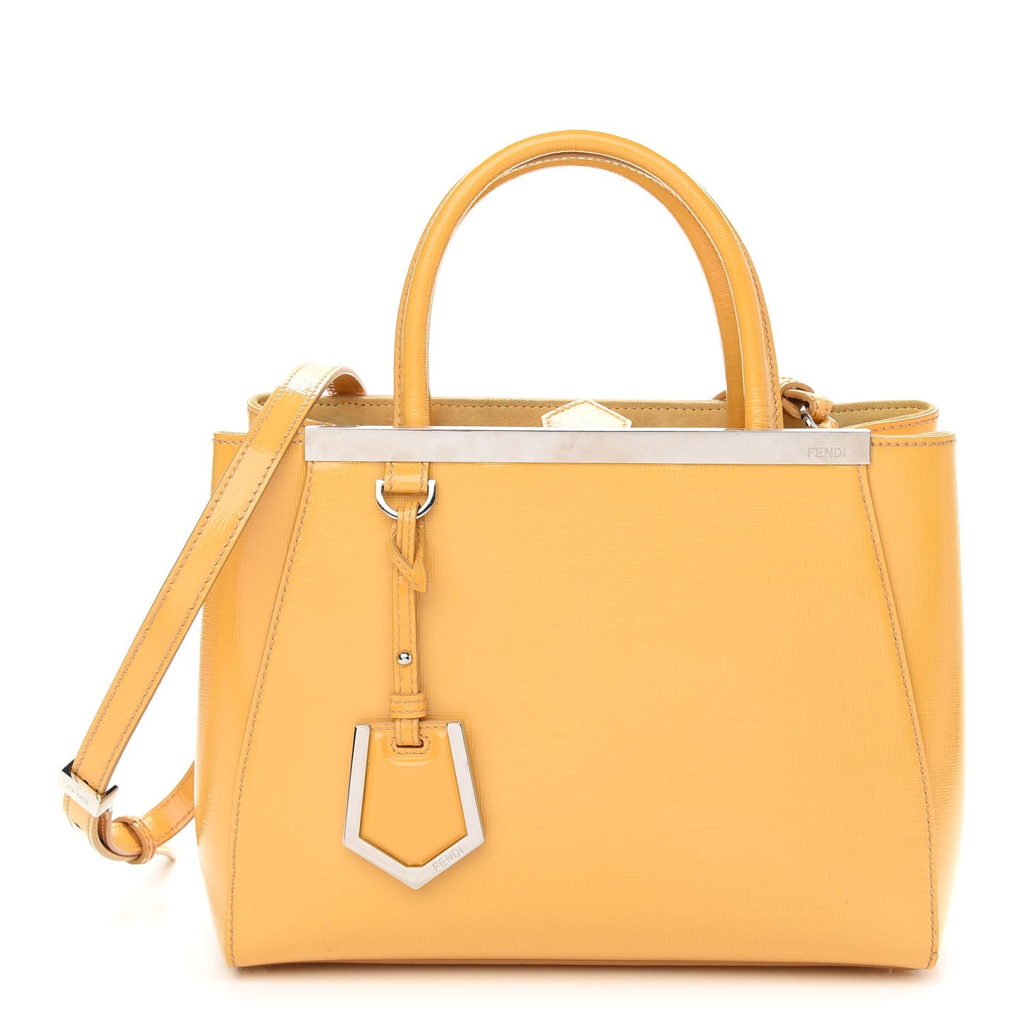 Vitello Vernice Camoscio Petite 2Jours Tote Alchemy Yellow
