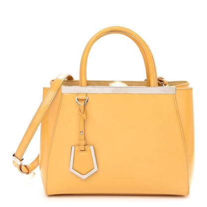 Fendi Vitello Vernice Camoscio Petite 2Jours Tote Alchemy Yellow 1 of 12