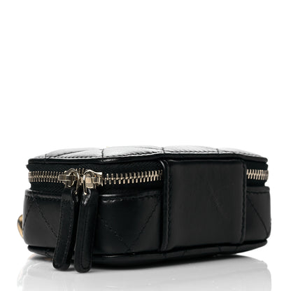 Chanel Lambskin Quilted Mini Lacquered Chain Clutch Black 4 of 10