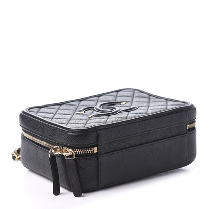 Chanel Caviar Quilted Medium CC Filigree Vanity Case Black 4 of 11