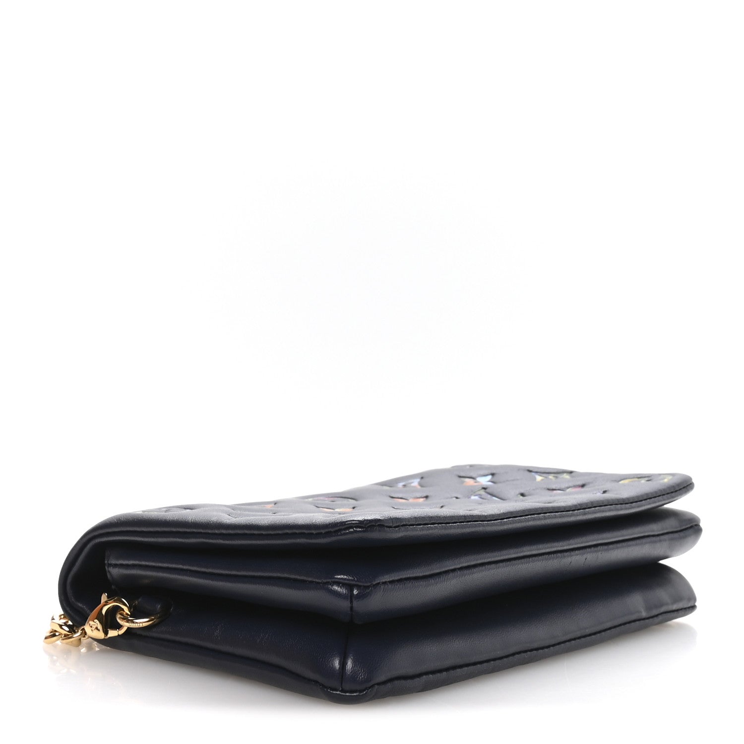Louis Vuitton Lambskin Embossed Monogram LV Garden Pochette Coussin Navy 4 of 10