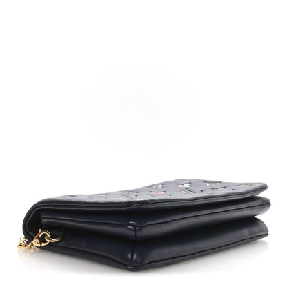 Louis Vuitton Lambskin Embossed Monogram LV Garden Pochette Coussin Navy 4 of 10