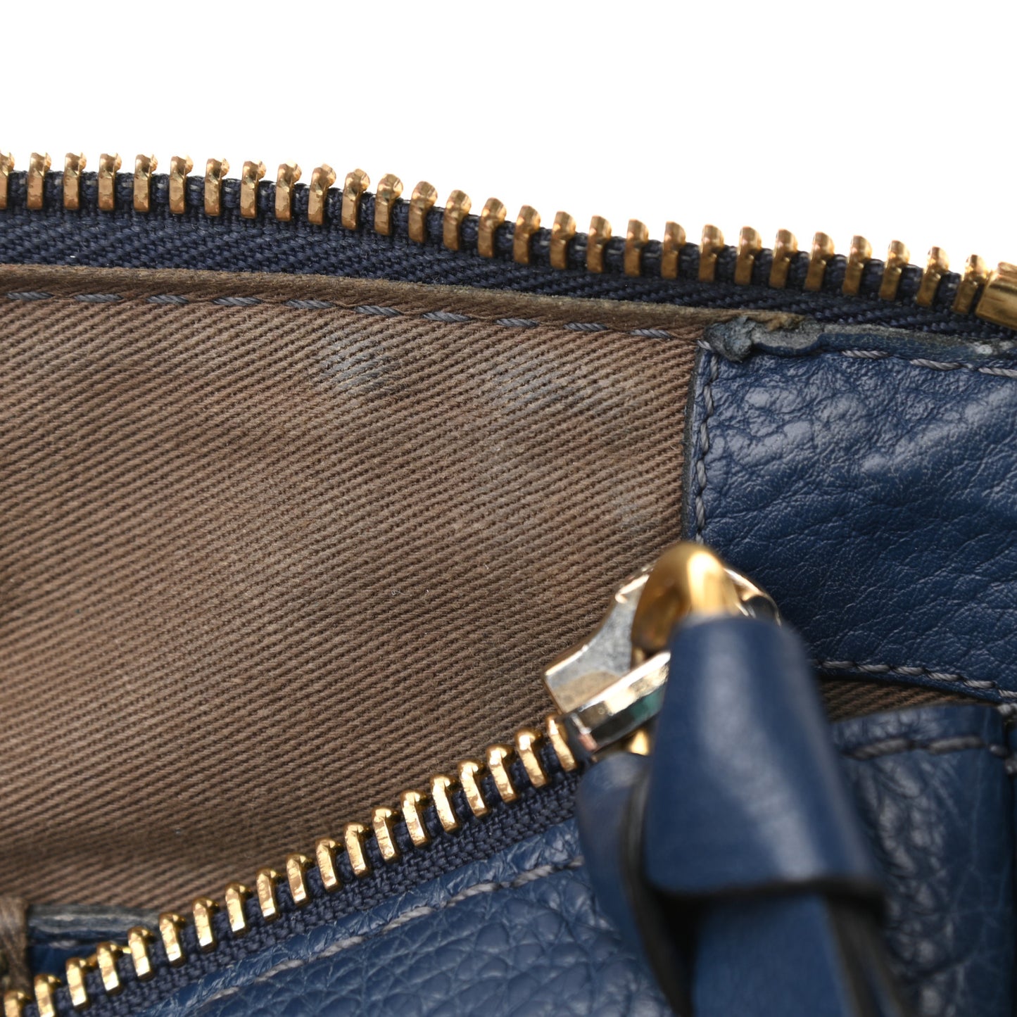 Calfskin Medium Marcie Satchel Royal Navy