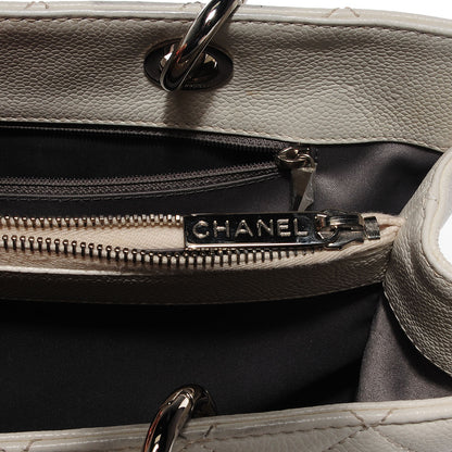 Chanel Caviar Quilted Grand Shopping Tote GST White 6 of 7