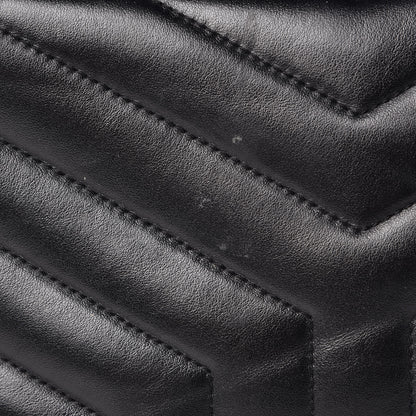 Saint Laurent Calfskin Y Quilted Monogram Medium Loulou Chain Satchel Black 14 of 14