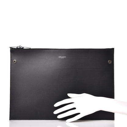 Saint Laurent Coated Canvas Zip Pouch Black 2 of 7