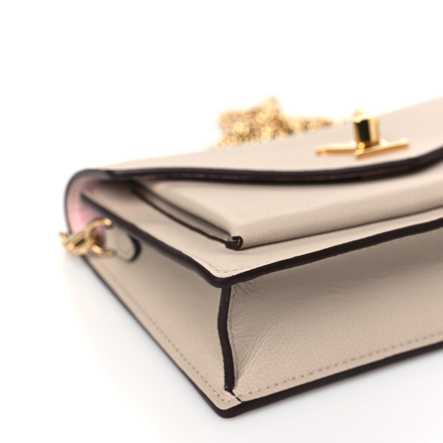 Soft Calfskin My Lockme Chain Pochette Greige