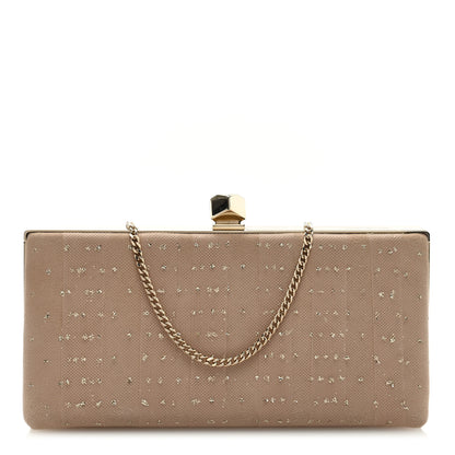 Jimmy Choo Suede Tulle Glitter Celeste Clutch Ballet Pink 1 of 8