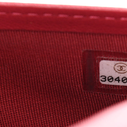 Chanel Lambskin Quilted All About Chanel Charm Wristlet Wallet Red 7 of 9