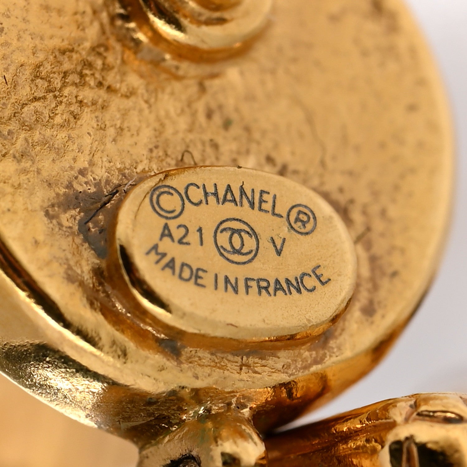 Chanel Crystal Pearl CC Perfume Bottle Drop Earrings Gold 4 of 5
