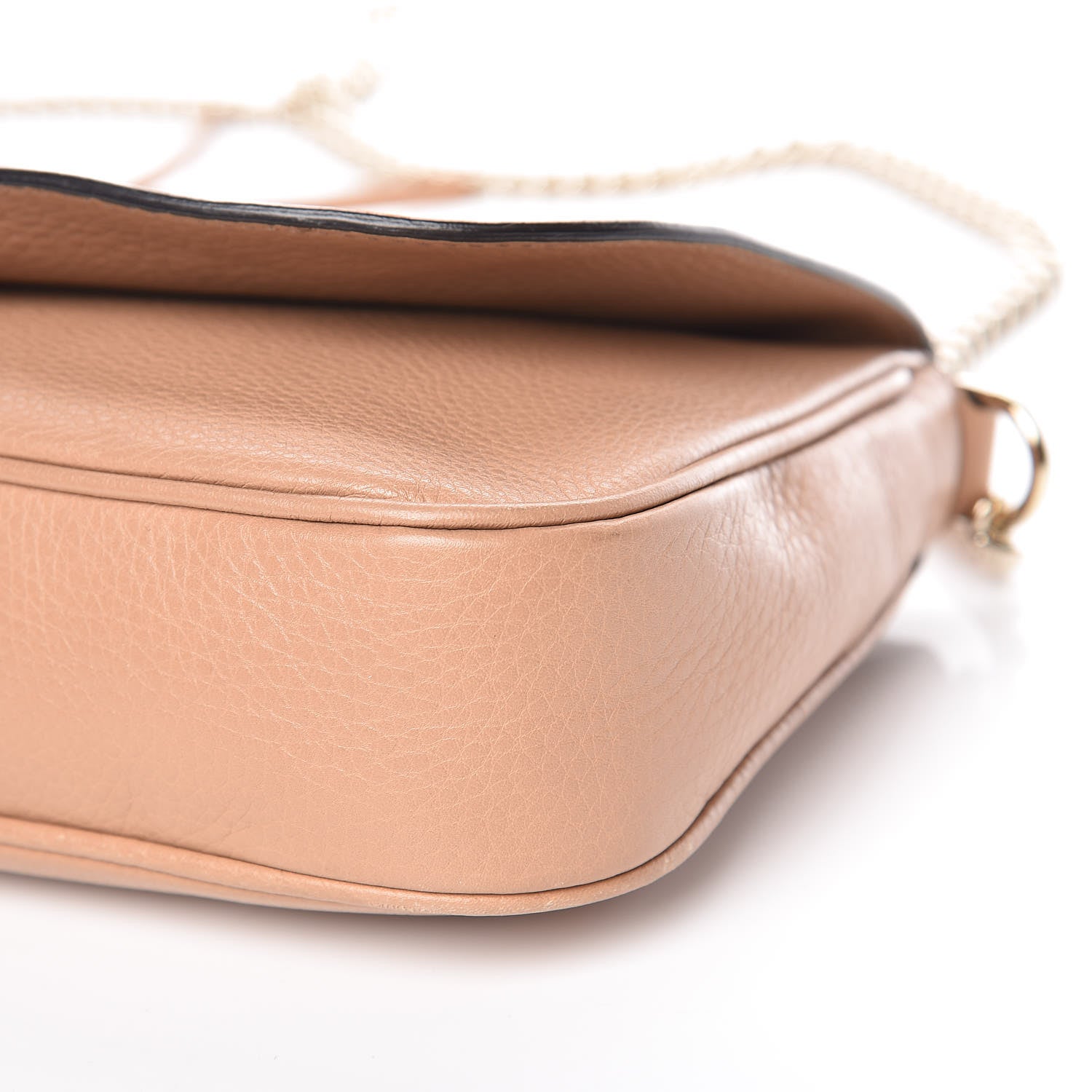 Gucci Pebbled Calfskin Medium Soho Flap Crossbody Camelia 13 of 15