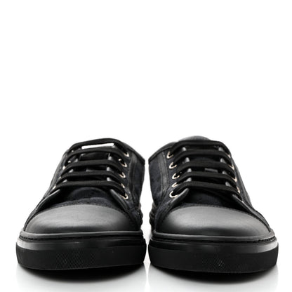 Gucci GG Monogram Calfskin Womens Low Top Sneakers 37.5 Piombo Black 2 of 8