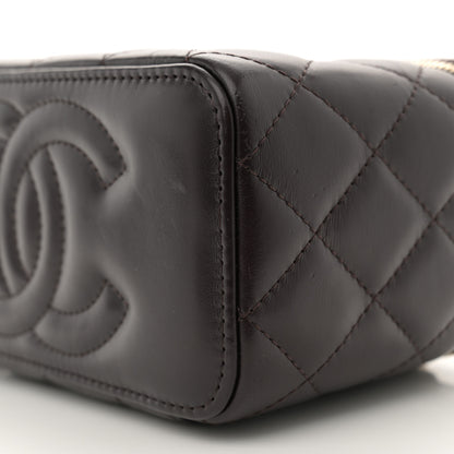 Chanel Lambskin Quilted Small Pillow Crush Vanity Case With Chain Black 10 of 10