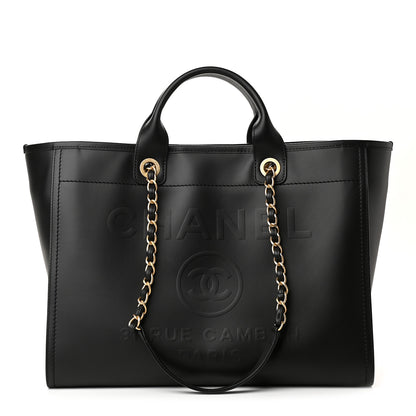 Chanel Calfskin Medium Deauville Tote Black 1 of 9
