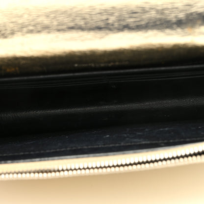 Saint Laurent Metallic Crackled Calfskin Kate Monogram Tassel Chain Wallet Gold 5 of 15