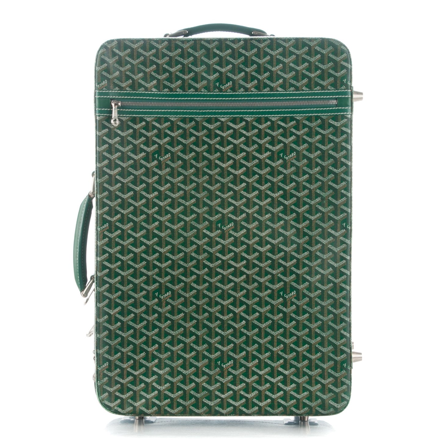 Goyardine Rolling Suitcase Trolley PM Green