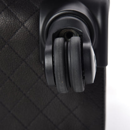Chanel Caviar Stitched Trolley Rolling Luggage Black 9 of 15
