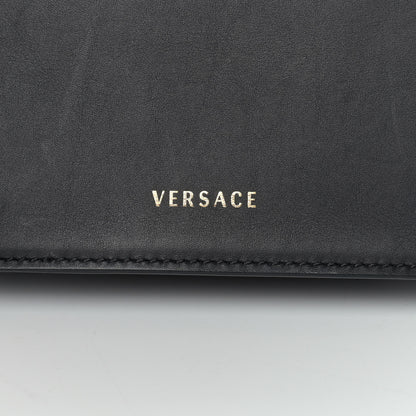 Versace Vitello Barocco Virtus Top Handle Shoulder Bag Black 6 of 12