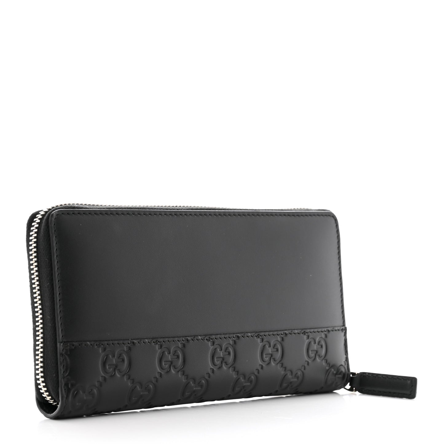 Guccissima Zip Around Long Wallet Black