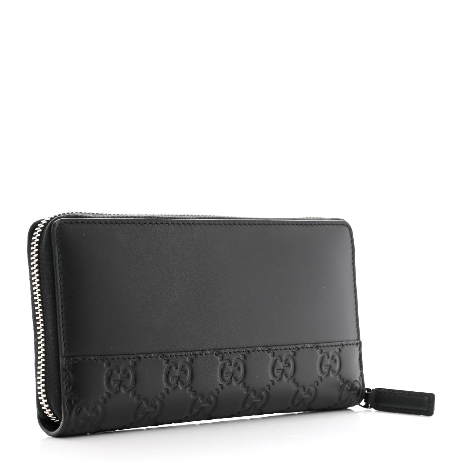 Gucci Guccissima Zip Around Long Wallet Black 3 of 8