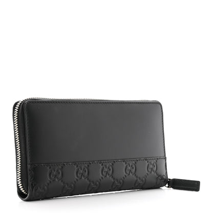 Gucci Guccissima Zip Around Long Wallet Black 3 of 8