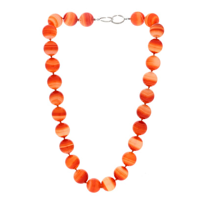 Tiffany Sterling Silver Paloma Picasso Agate Bead Necklace 3 of 5