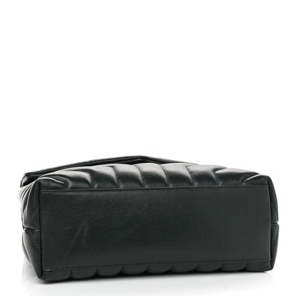 Saint Laurent Calfskin Y Quilted Monogram Small Loulou Chain Satchel Dark Mint 4 of 12
