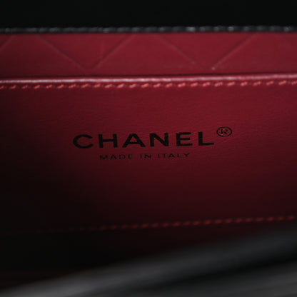 Chanel Shiny Calfskin Quilted Buckle Moon Messenger Black 6 of 10
