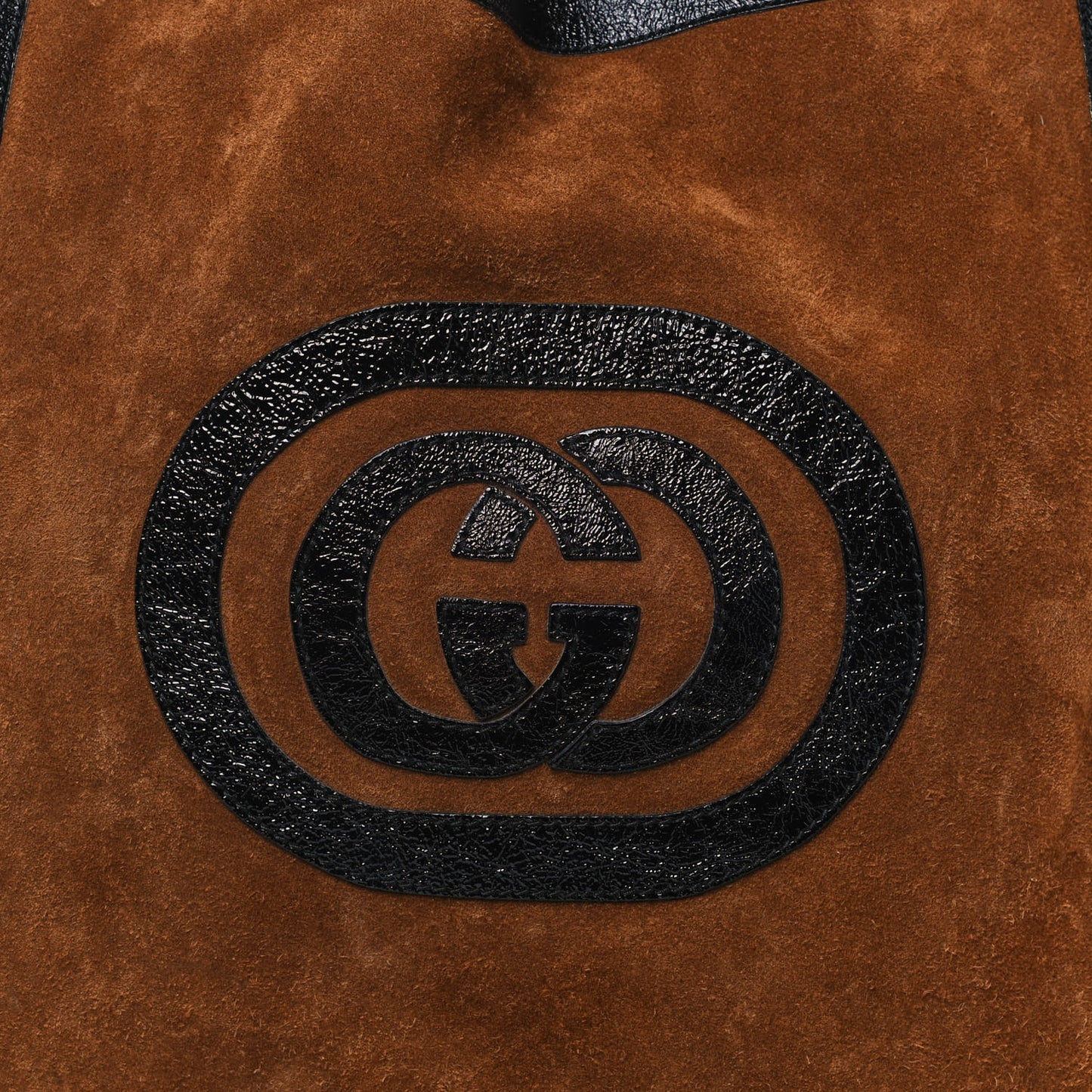 Suede Large Ophidia Vertical Shopping Tote Chestnut