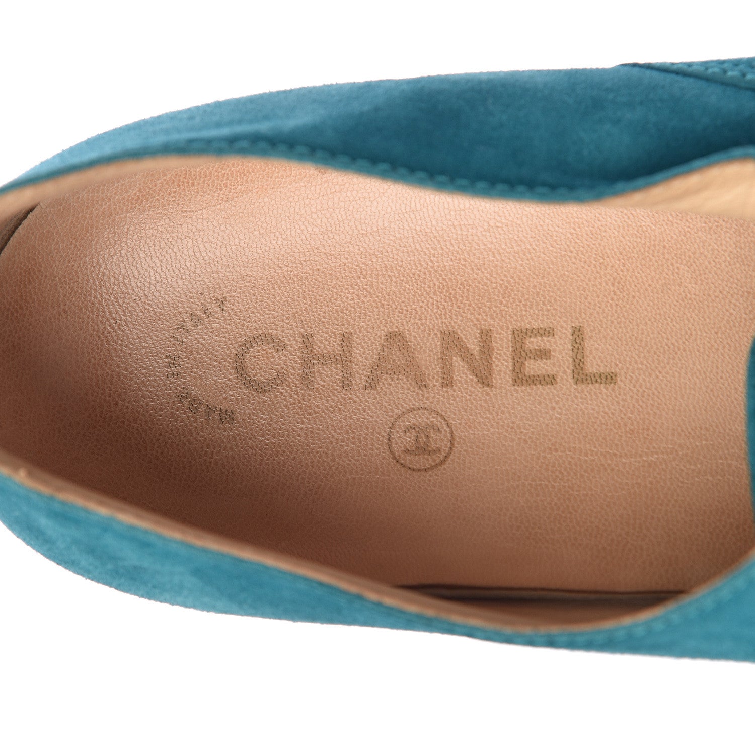Chanel Suede CC Sneakers 40 Blue 6 of 14