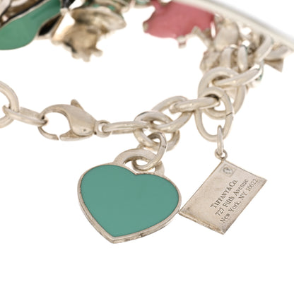 Tiffany Sterling Silver Enamel 18 Charm Bracelet Multicolor 3 of 3