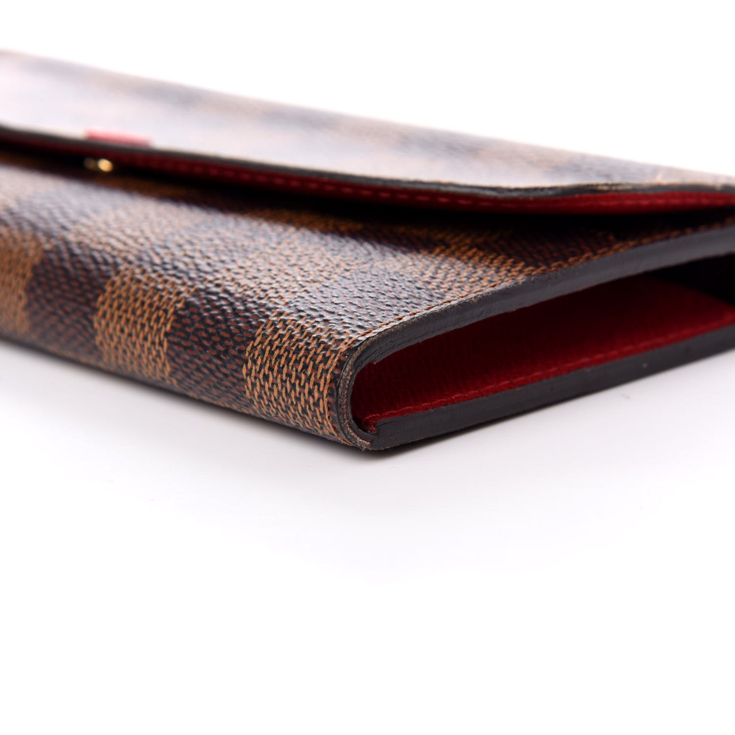 Damier Ebene Emilie Wallet Red