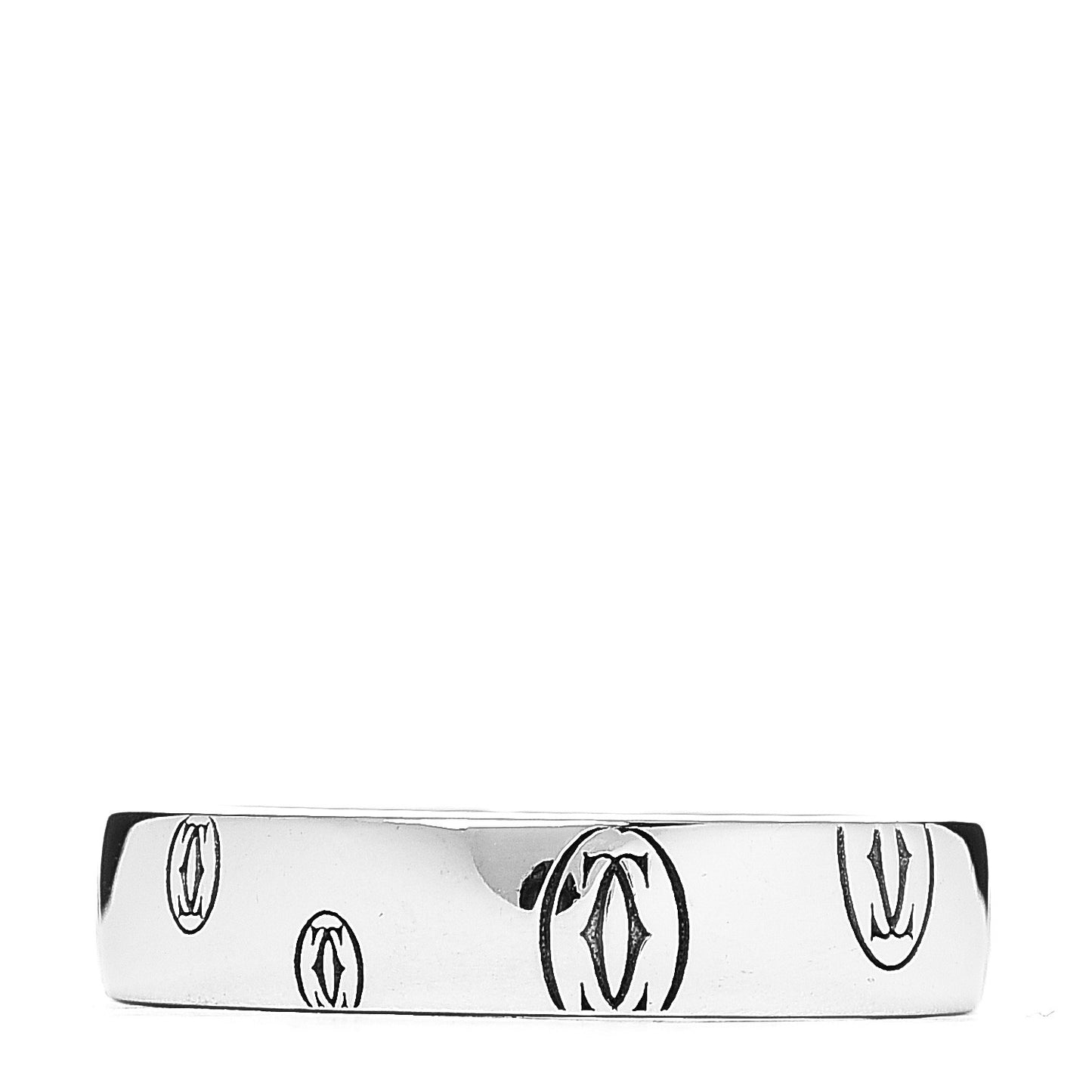 18K White Gold 4mm Happy Birthday Band Ring 47 4