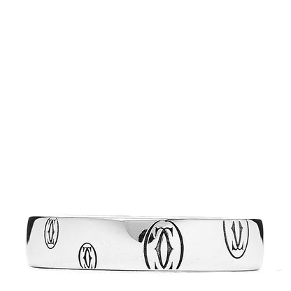 Cartier 18K White Gold 4mm Happy Birthday Band Ring 47 4 2 of 4