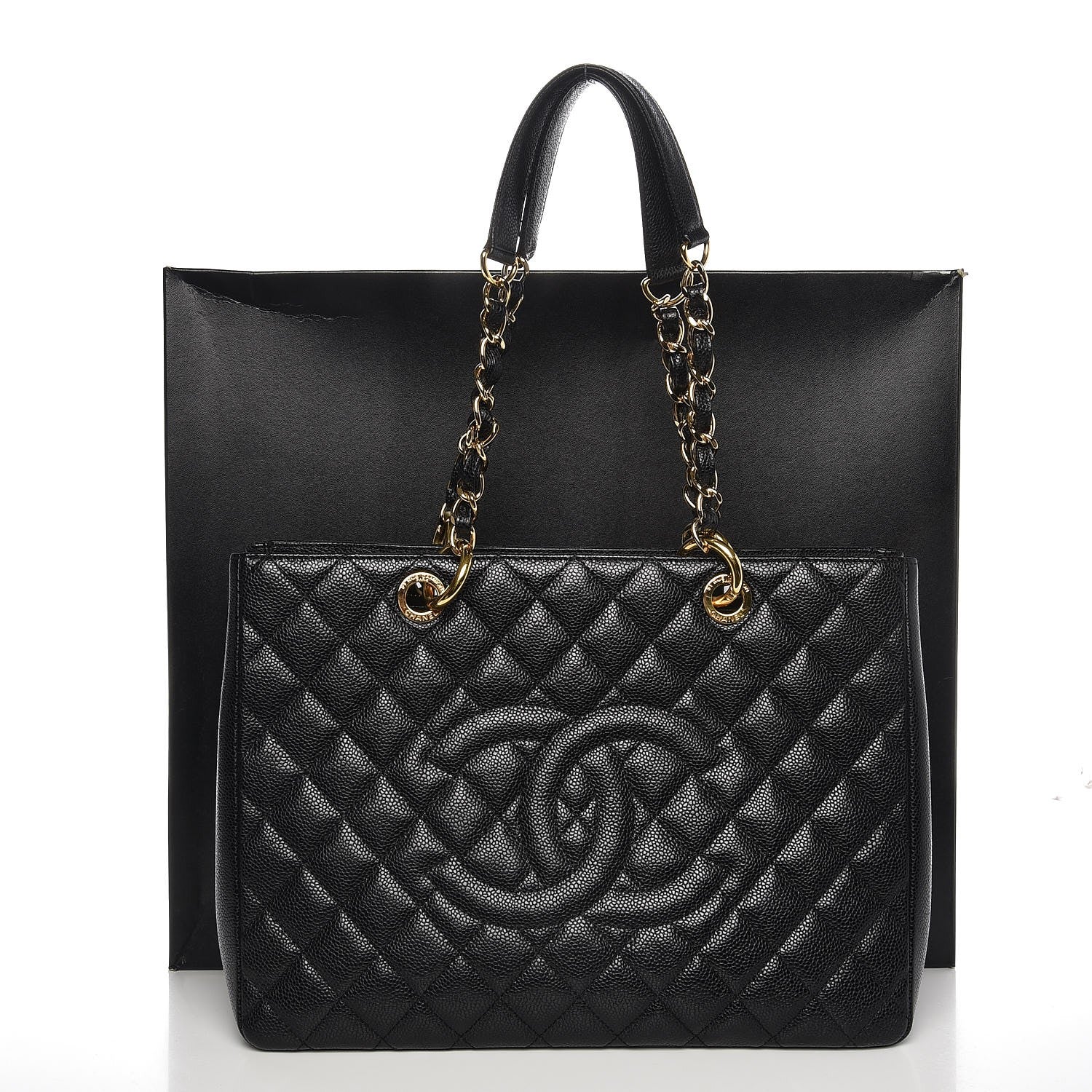 Chanel Caviar Quilted Grand Shopping Tote GST Black 8 of 8