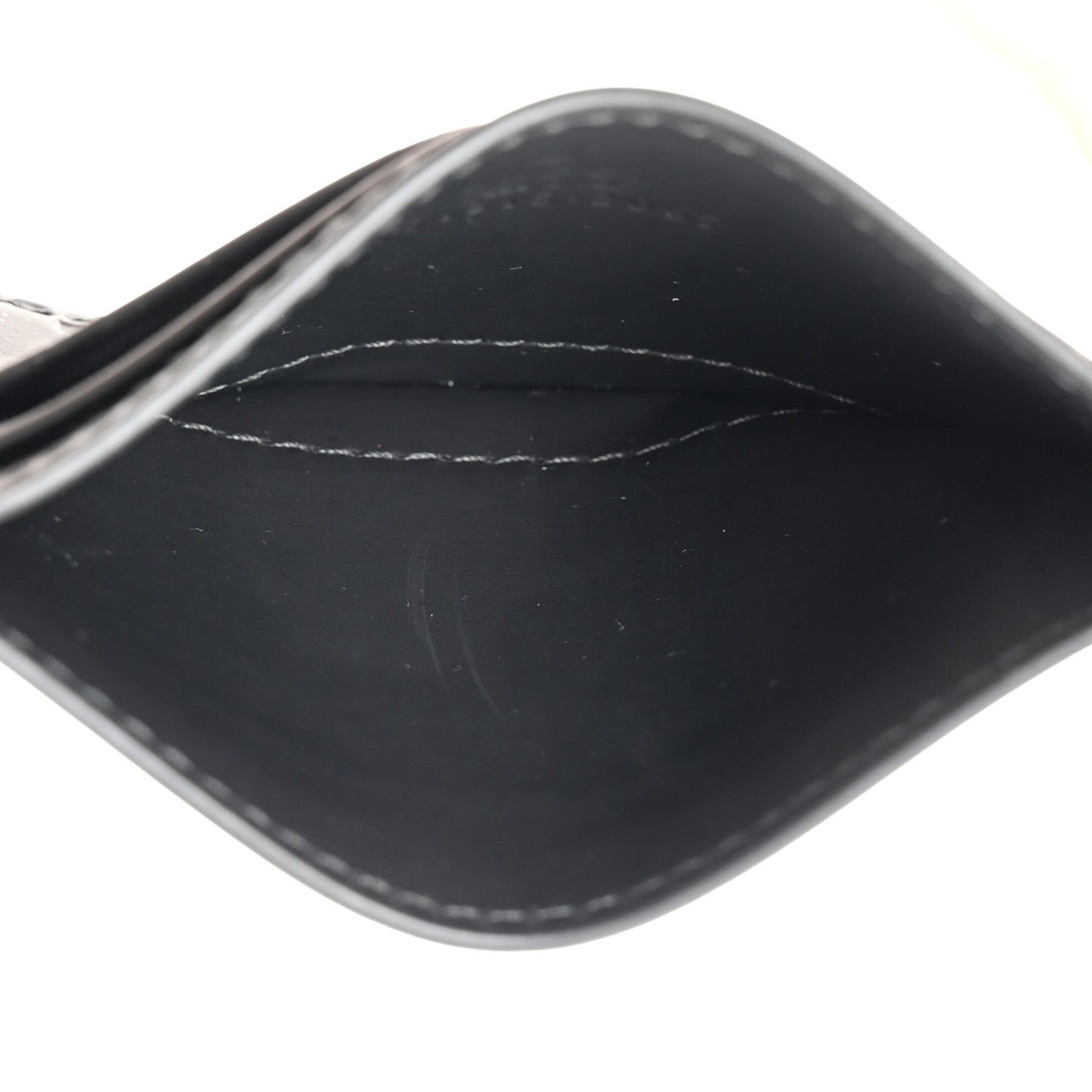 Rubber Effect GG Embossed Card Holder Black