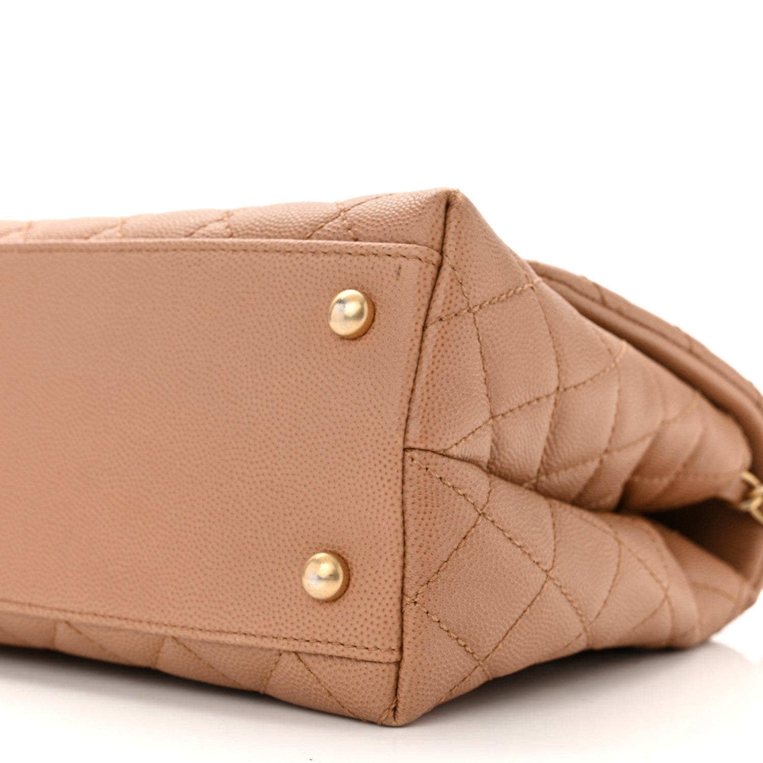 Chanel Caviar Lizard Quilted Small Coco Handle Flap Beige 10 of 11